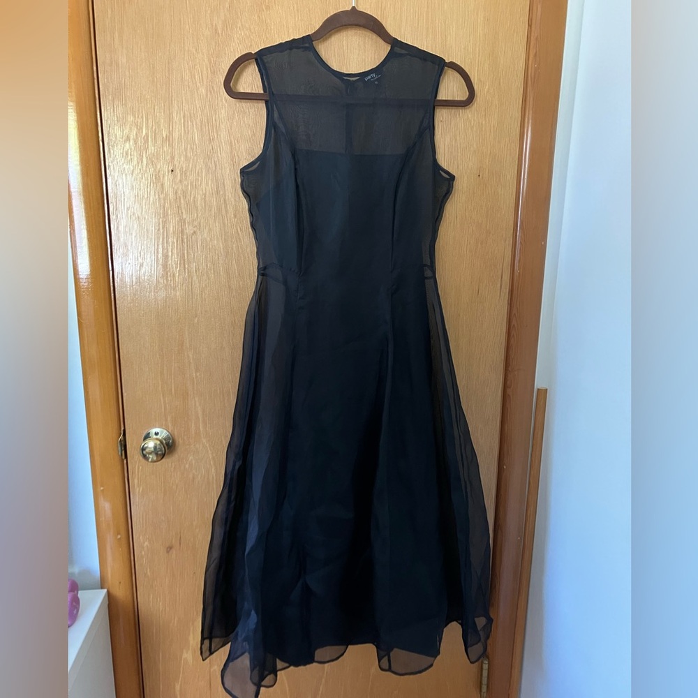 Vintage 90s prom dress - black layered ballerina style dress. EUC
